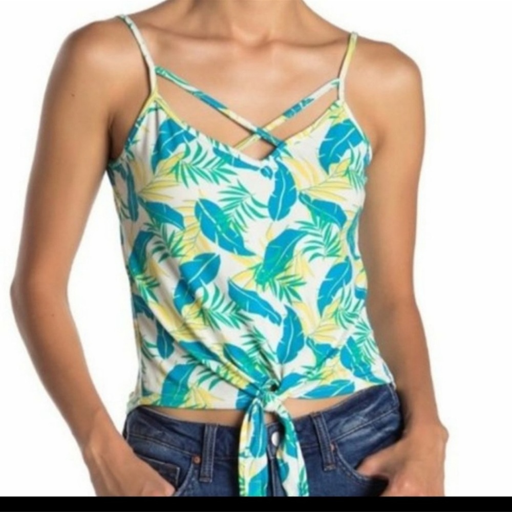 Poof New York Knotted Tank Blouse NWOT
